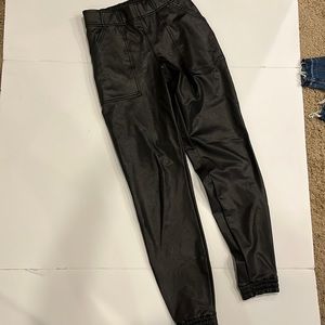 SPANX faux leather joggers